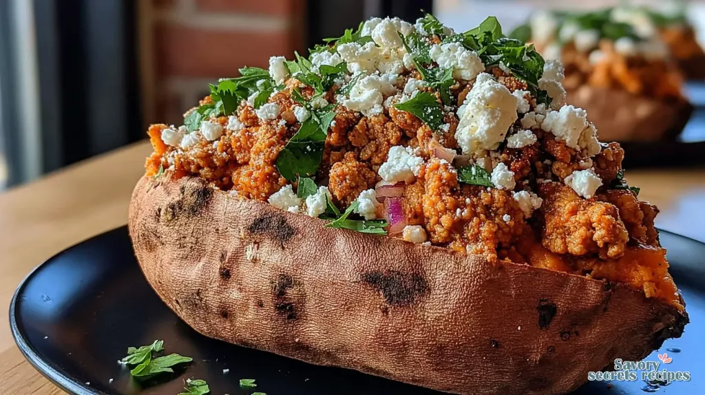 mexican chicken stuffed sweet potatoes feta 979032183