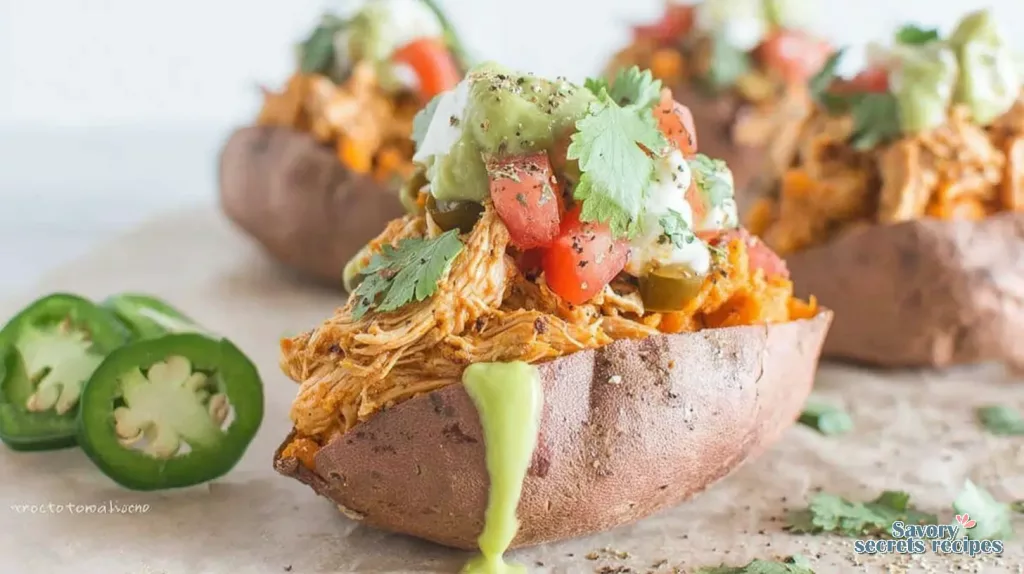 mexican chicken stuffed sweet potatoes keto 175993781
