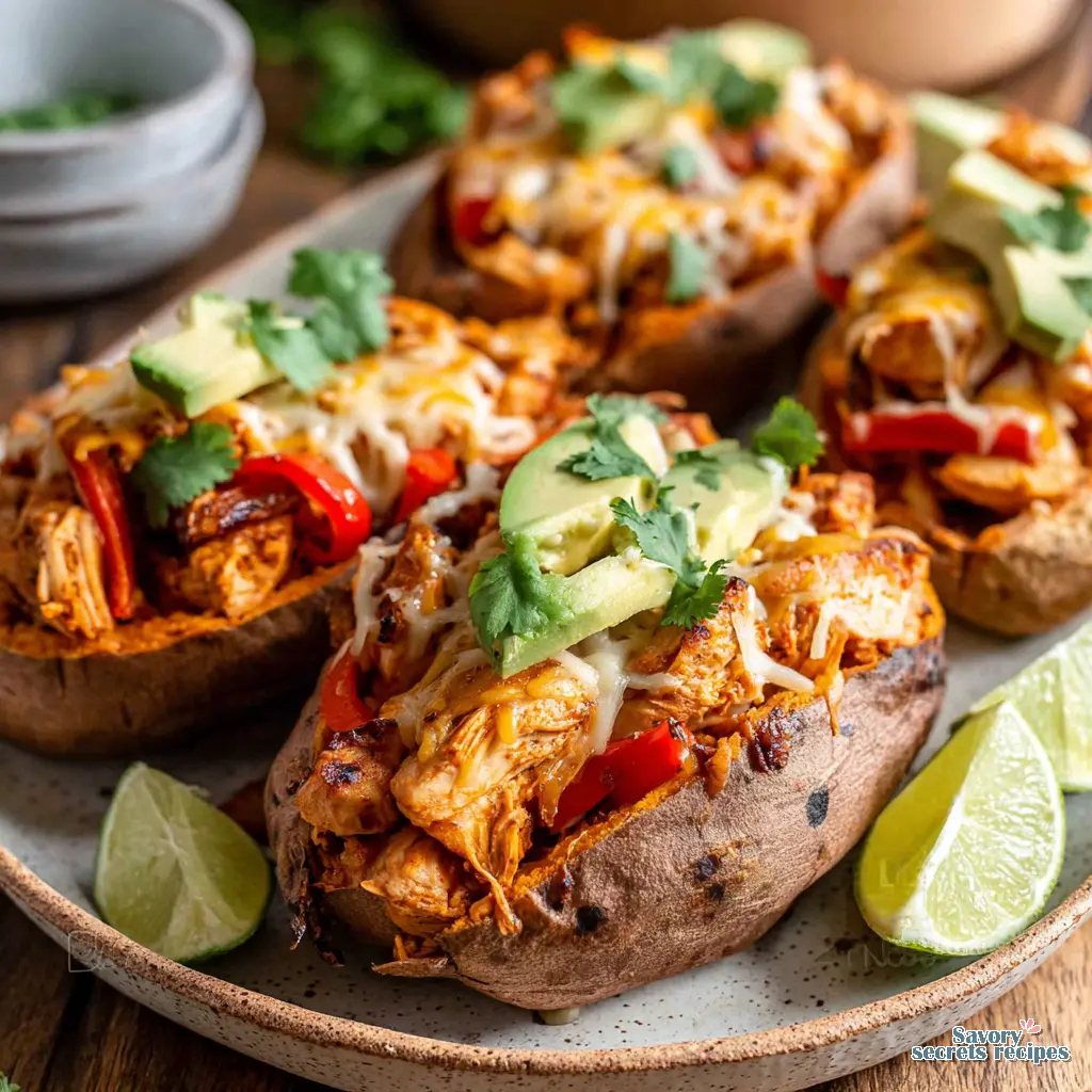 mexican chicken stuffed sweet potatoes peppers final presentation