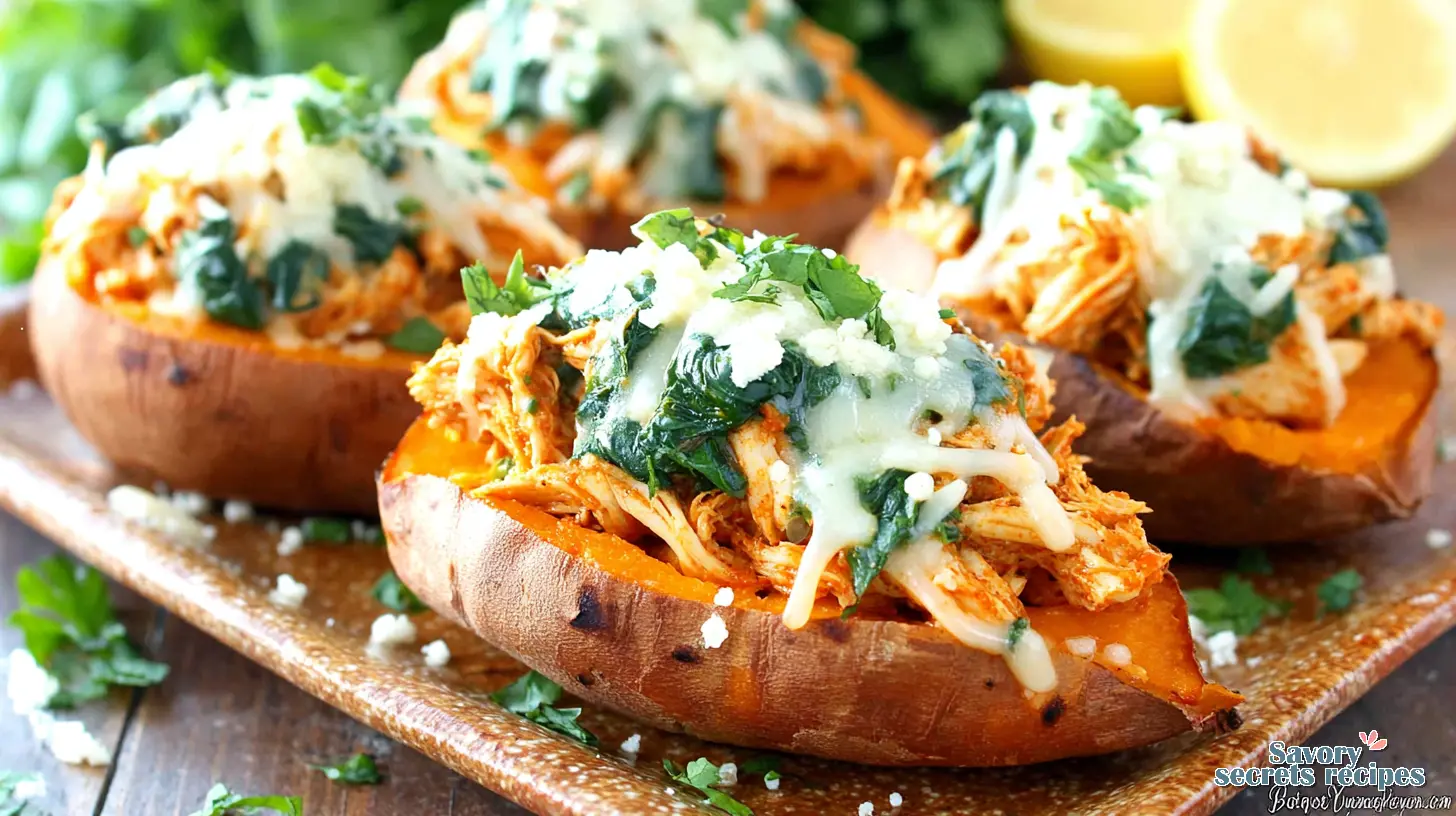 mexican chicken stuffed sweet potatoes spinach final presentation