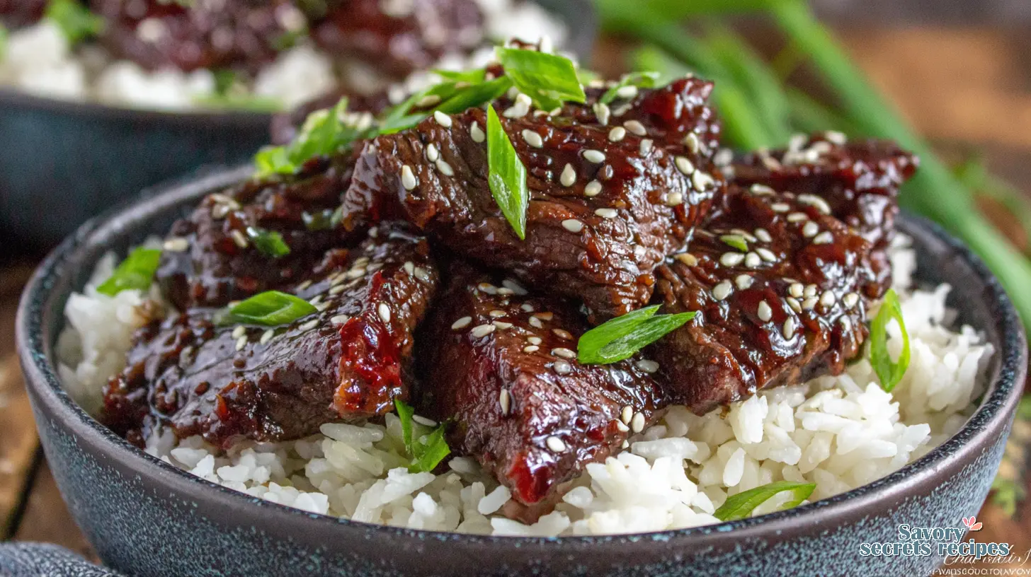 oven baked honey garlic beef rice bowl final presentation