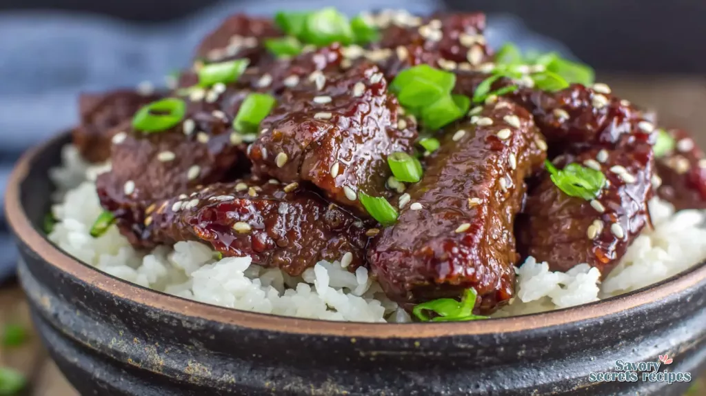 oven baked honey garlic beef rice bowl 768106834