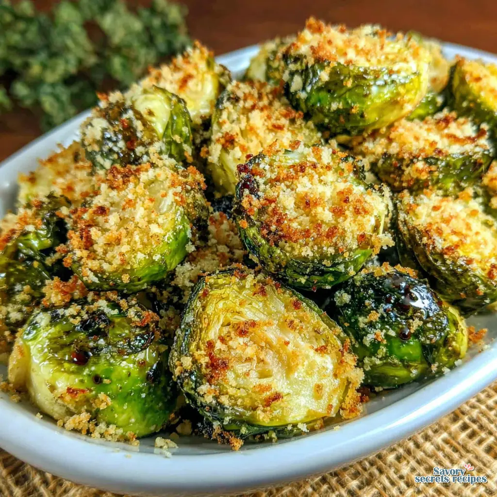 parmesan roasted brussel sprouts balsamic final presentation