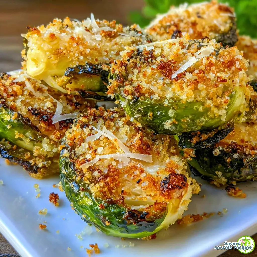 close up of brussels sprouts cut in half on a cutting board
