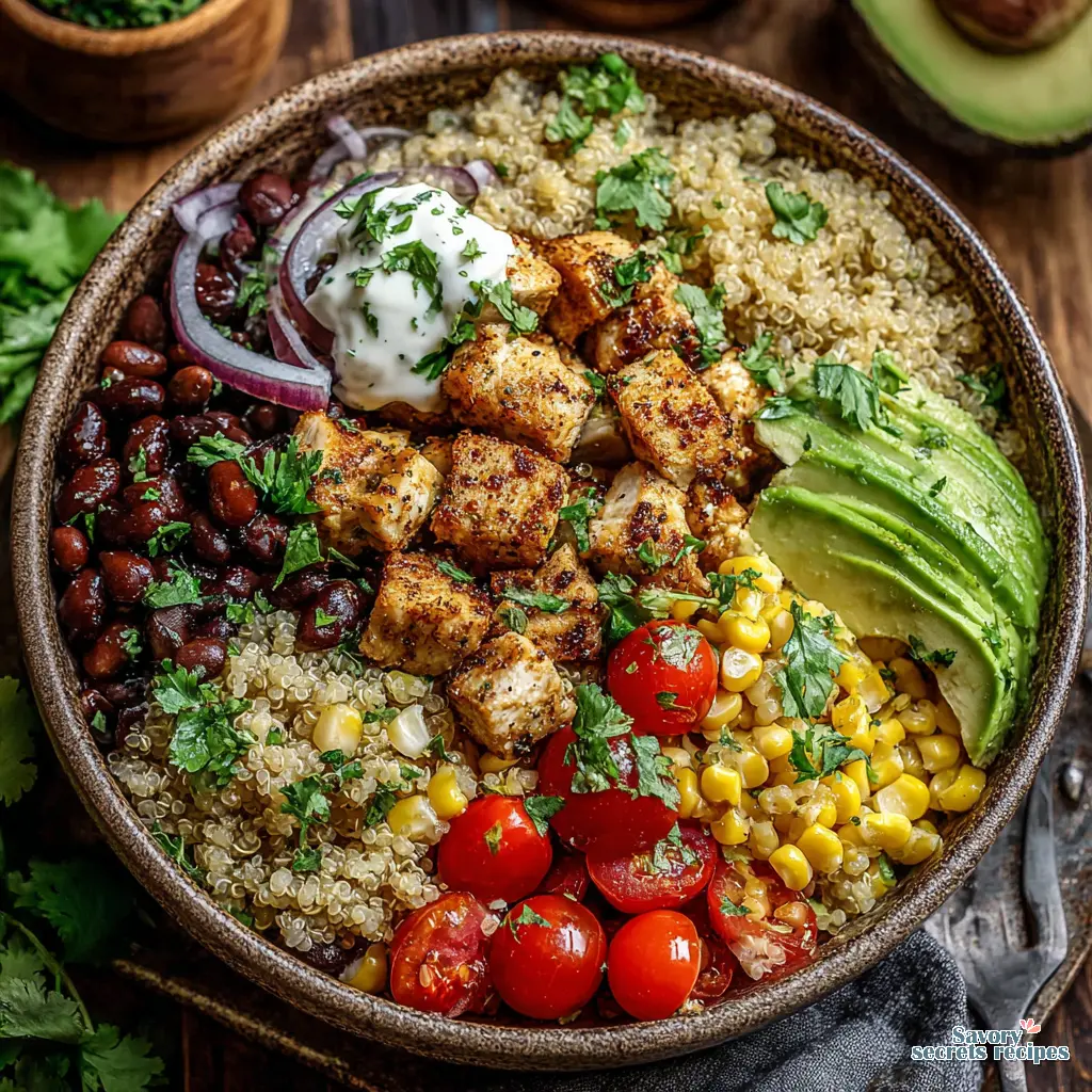 Quinoa Avocado Power Bowl meal prep containers