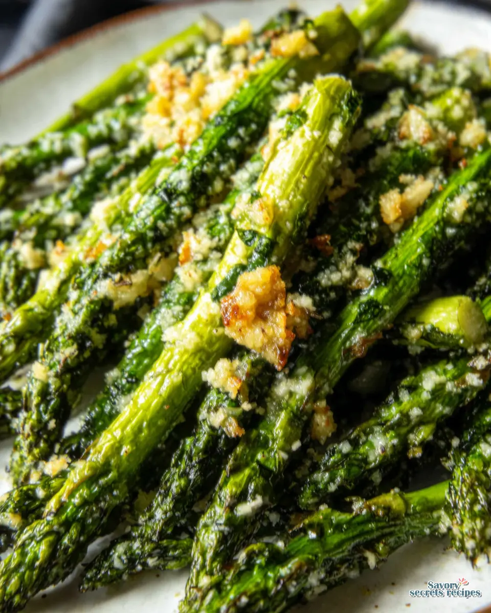 Roasted Garlic Asparagus Bites close up