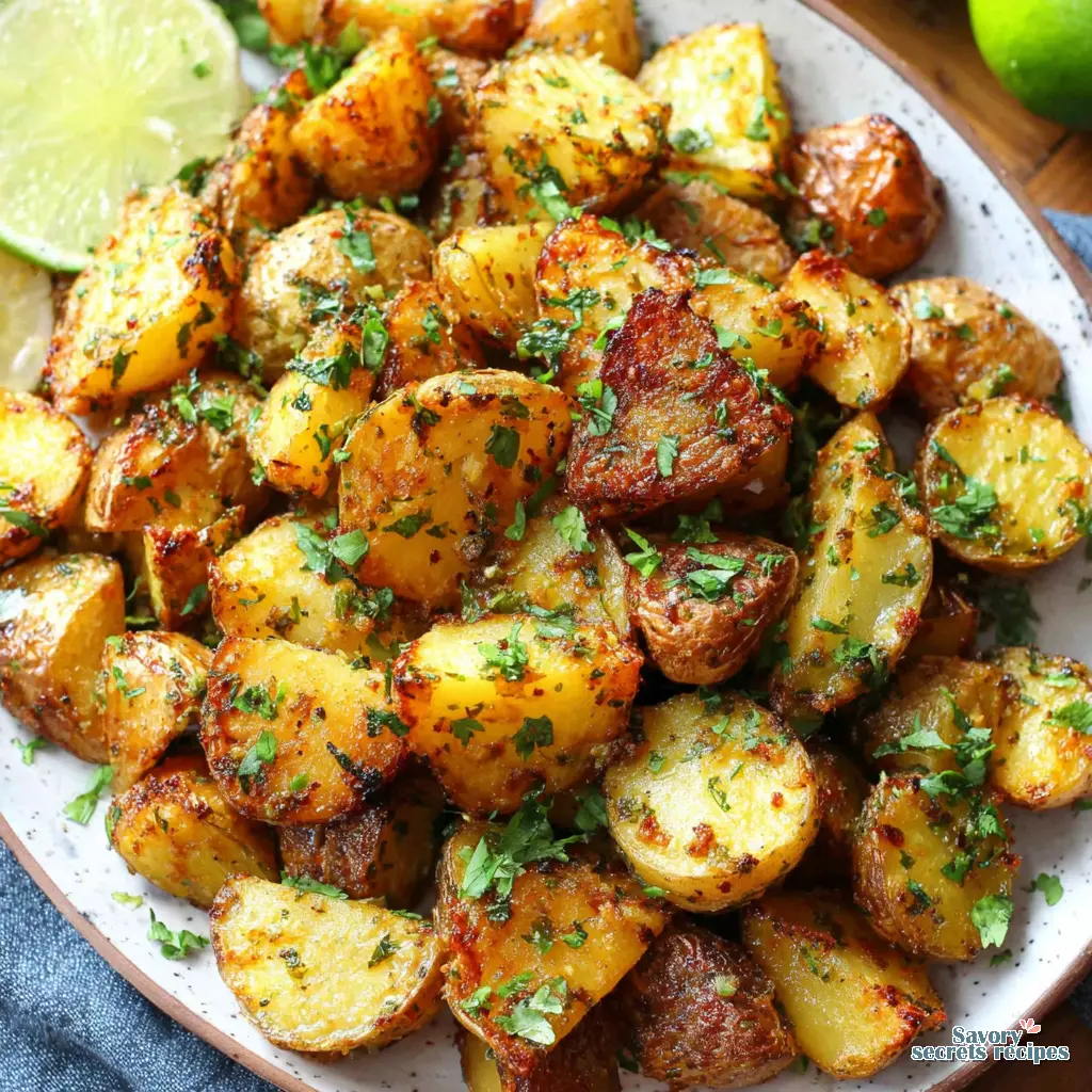 roasted lemon garlic potatoes final presentation