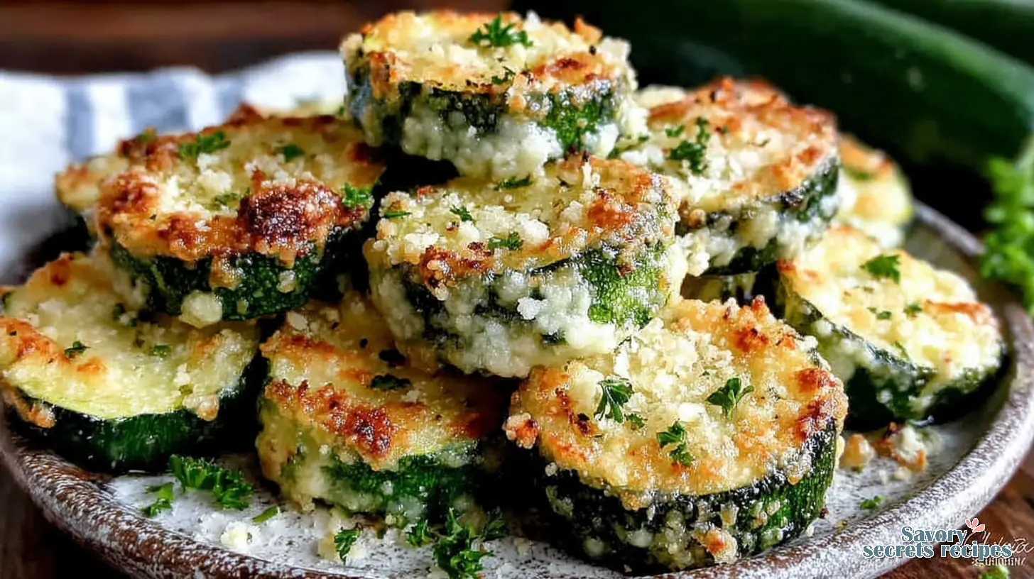 Roasted Parmesan Zucchini Bites final presentation