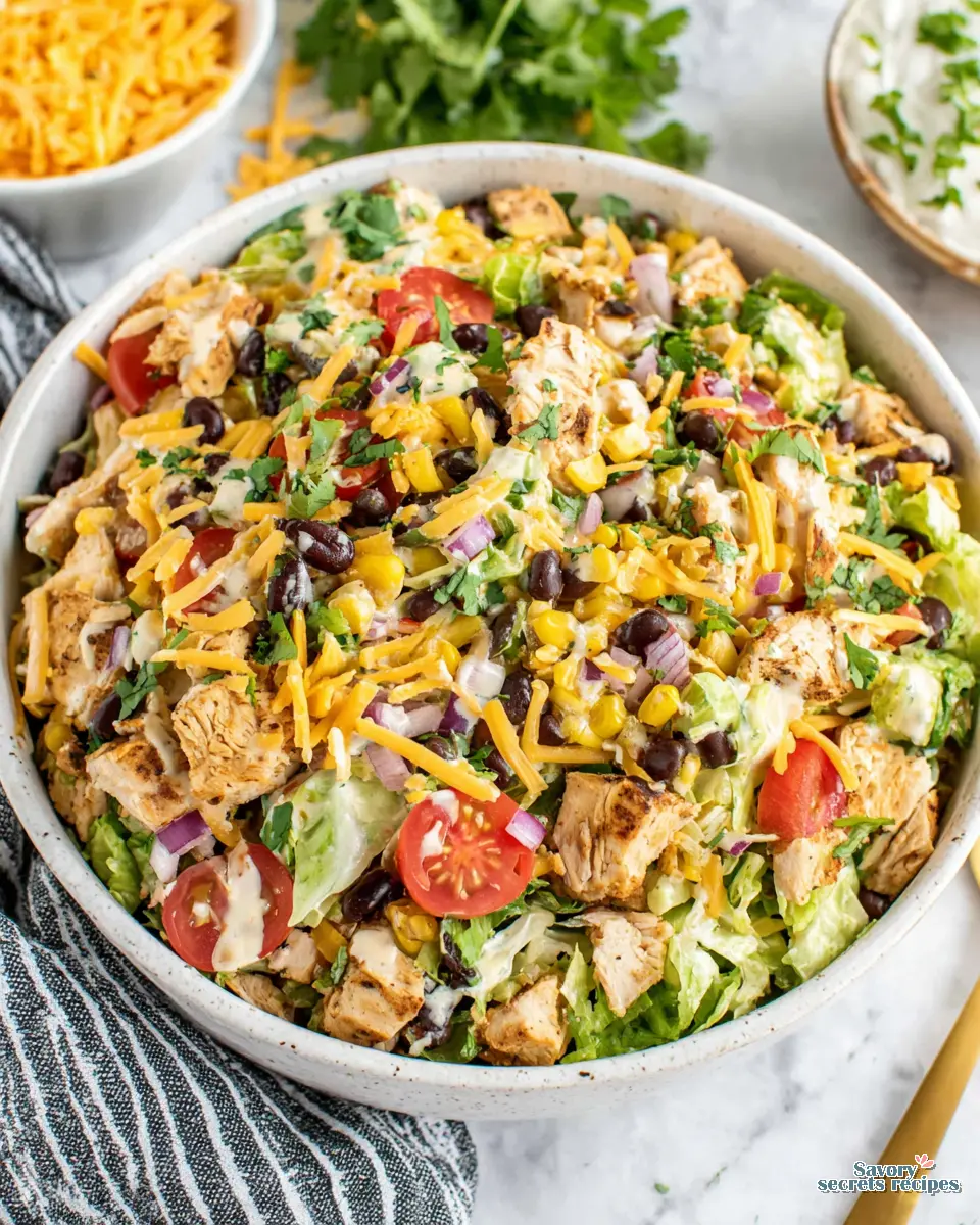 Southwest Chicken Salad Bowl close up