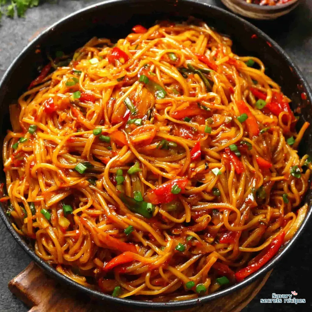 Close up of garlic and chili sizzling in a wok