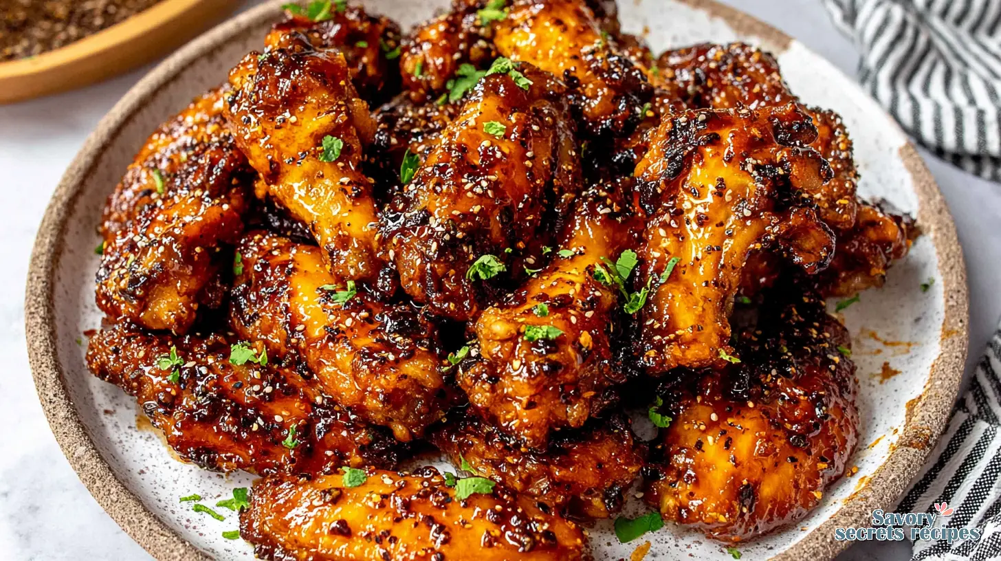 Spicy Honey Chicken Wings final presentation