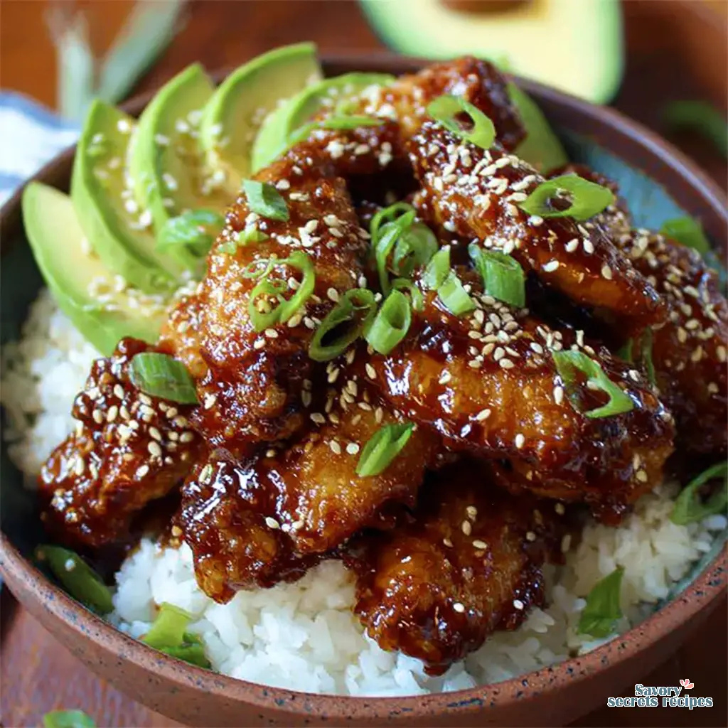 Spicy Honey Chicken Wings Bowl final presentation