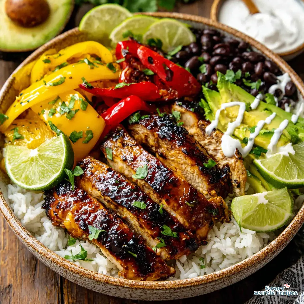 spicy honey lime chicken bowls meal prep final presentation