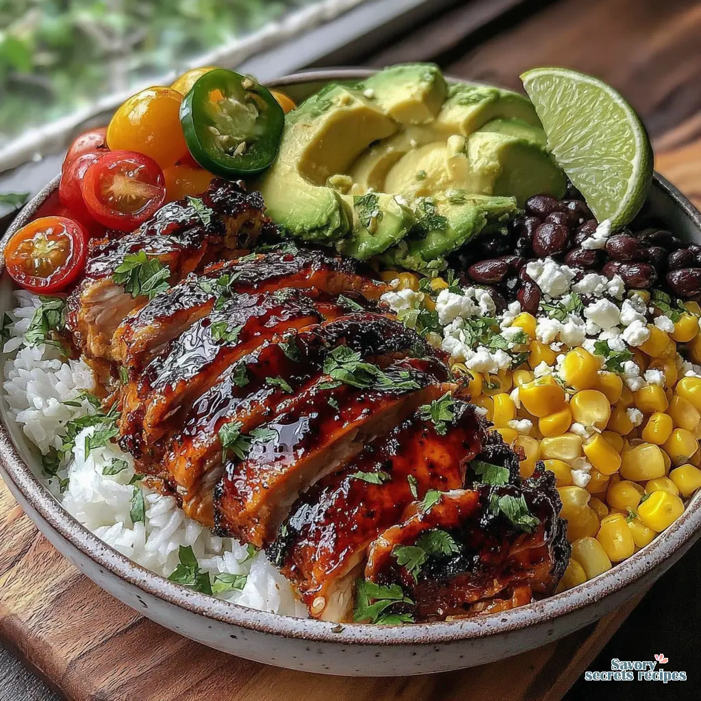 spicy honey lime chicken bowls recipe 988413571