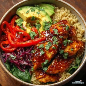 spicy honey lime chicken bowls with quinoa 935125395