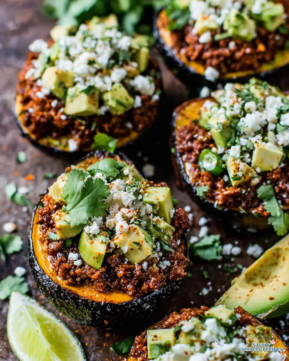 Taco Stuffed Avocados with Chipotle Cream: 3 Easy Steps