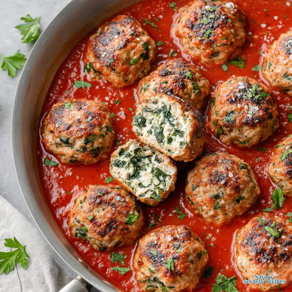 turkey spinach feta meatballs 737007974