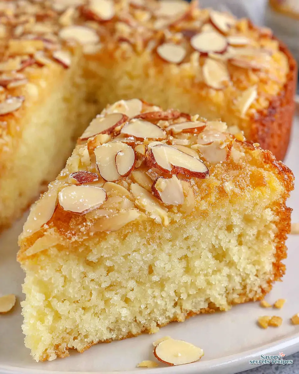 Vanilla Almond Cake close up