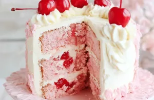 cherry vanilla layer cake 356235159